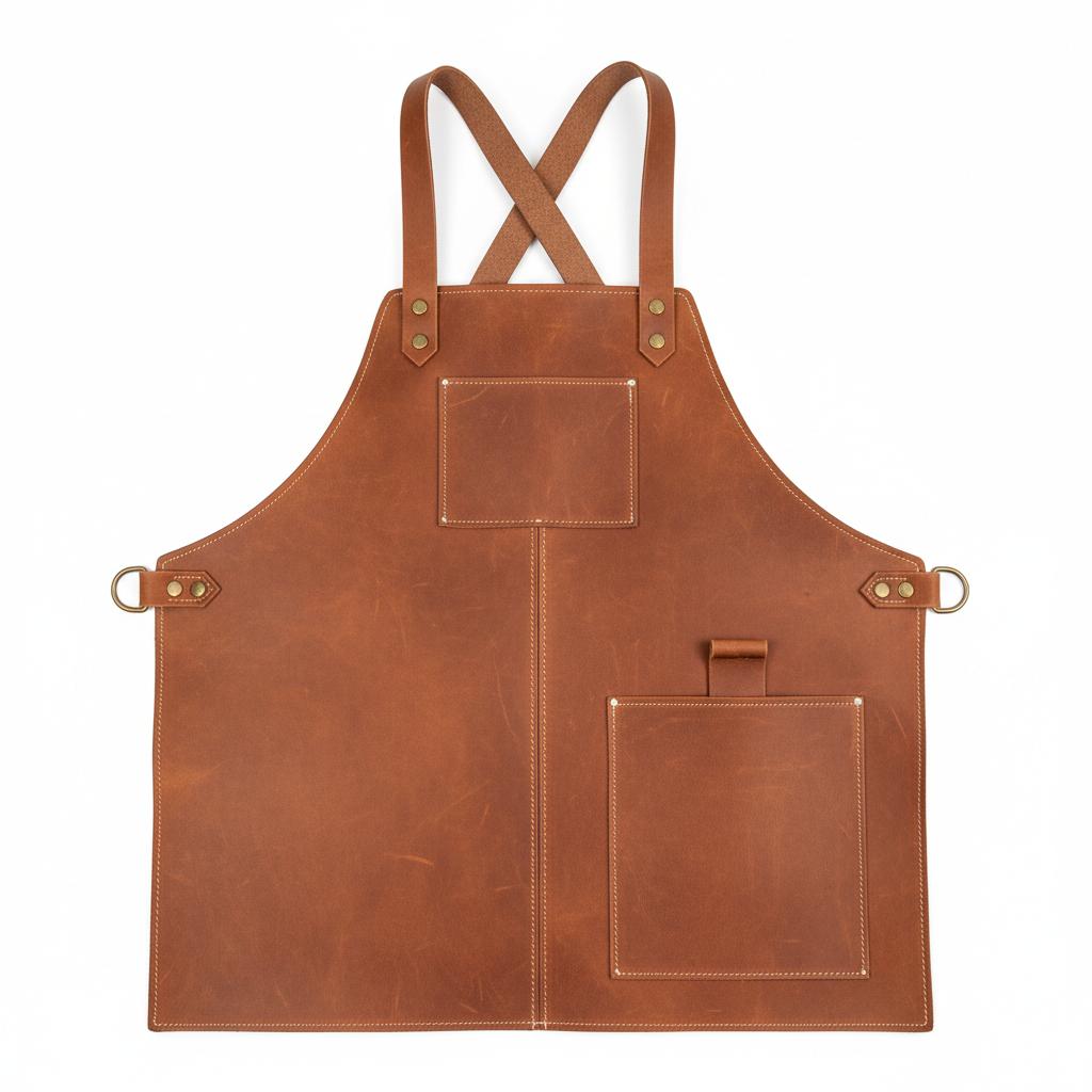 Flame/Heat Resistant Heavy Duty Genuine Cowhide Leather Welding Work Apron/Bib